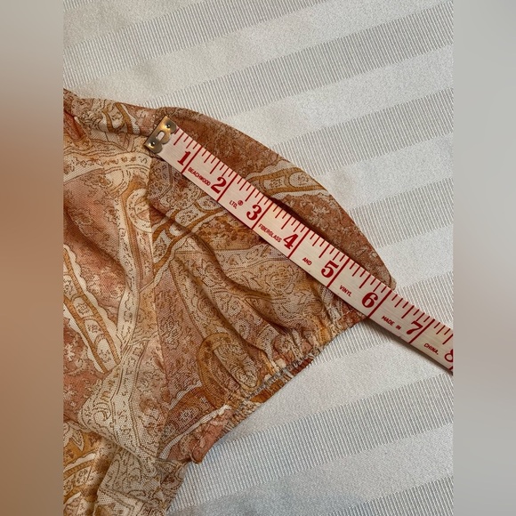 Kate & Lily Dress Short Sleeve Sheer Paisley over Cream Lining Size 4P - Picture 8 of 12